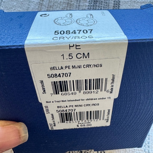 Swarovski rose gold dangle earrings - Picture 6 of 6